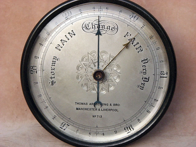 Close up view of very decorative silvered dial